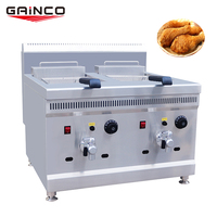 Équipement de cuisine commerciale Double réservoir lpg gaz Table Top beignet friteuse