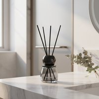 Diffuseur de bureau en verre NOIR, évaporation naturelle, parfum longue durée, élimination des odeurs, aromathérapie, parfum d'hôtel cinq étoiles