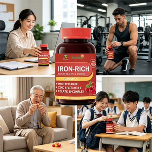 Gomitas de <span class=keywords><strong>Hierro</strong></span> <span class=keywords><strong>con</strong></span> Mezcla de Bayas, Suplemento que Contiene Zinc, Folato y Vitaminas del Complejo B, Ayuda a Mantener una Energía Saludable <span class=keywords><strong>para</strong></span> <span class=keywords><strong>la</strong></span> Vida Diaria - Product Image 1