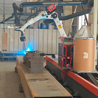 Robot de soudage PLC 6 axes Raintech, soudeuse automatique MIG à arc immergé avec suivi de la couture pour travaux de construction en acier