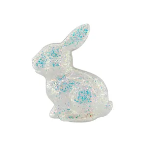 Luz LED de conejo de Pascua para niños, decoración, vacaciones, fiesta de Pascua, interior, mascota, conejo con luz blanca cálida