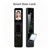 Cerradura Inteligente para Puerta de Seguridad para el Hogar, Huella Dactilar, Aplicación, WiFi, Contraseña, Tarjeta, Desbloqueo Digital