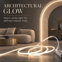 Bande lumineuse LED étanche 220V, flexible, 3000k, IP65, éclairage décoratif extérieur/intérieur pour maison, jardin, bâtiment