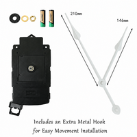 Großhandel Quarz-Uhrwerk-Set mit weißen dekorativen Zeigern für DIY große Wanduhr-Reparatur, Ersatz und Heimdekorationsprojekte