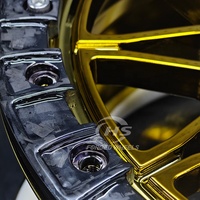 Jantes forgées OEM 9.5Jx19 10.5Jx20 5x112 personnalisées en fibre de carbone avec beadlock, couleur or, pour course de dragster, compatibles BMW G80 M3 G82 M4 G87 M2 G81