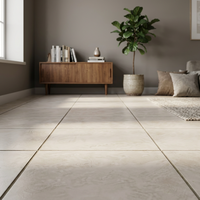 Dalles de pavage extérieur en porcelaine 60x90cm, 20mm d'épaisseur, aspect pierre martelée beige, carreaux de sol céramiques robustes R11, finition mate antidérapante pour jardin