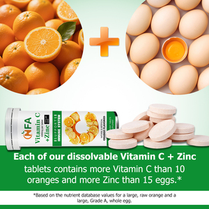 OEM ODM Vitamin C Zinc Effervescent <b>Tablets</b> with Potassium Vegan Free Sugar Easily Dissolve in Water Support Immunity System - Product Image 5