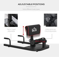 Soozier Appareil de fitness 3-en-1 rembourré avec cadre en acier pliable pour pompes, abdominaux et squats profonds, pour la maison, Chine