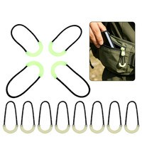 Tirettes de fermeture éclair moulées intégralement en vrac, phosphorescentes, en forme de nuage en U, pour sacs à dos, vestes, sacs de sport, bagages