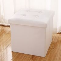 Klappbarer Ottoman-Bett mit Stauraum Fußhocker Leder-Sitzbank mit Stauraum