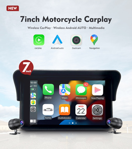 เครื่องนำทาง <span class=keywords><strong>GPS</strong></span> ไร้สายสำหรับมอเตอร์ไซค์ Karadar M7001 พร้อม CarPlay และ Android Auto หน้าจอสัมผัส 7 นิ้ว กันน้ำ กล้อง HD 2 ตัว บันทึกภาพ DVR - Product Image 3