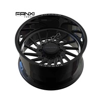 Jantes forgées FANXI T6061-T6 noir brillant 8x6.5 8x170 8x180 18x9 24x12 24x14 26x12 26x14 26x16 8x170 pour camions
