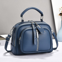 Nouveau Sac Boîte en Cuir PU 2026 pour Femme avec Poignée Supérieure et Bandoulière Zippée