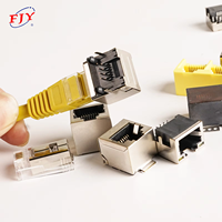 Venta directa de fábrica, enchufe de red, Cable de Internet, conector de puerto de red, enchufe hembra RJ45 Ethernet