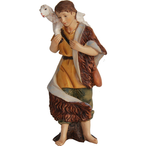 Figurines de la Nativité de 11 cm, berger avec mouton sur l'épaule, figurine et jouet de Noël (9006935103243) - Product Image 1