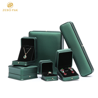 Boîtes d'emballage de luxe en velours Zebo pour bagues de mariage, bracelets, colliers - Rangement portable sur mesure