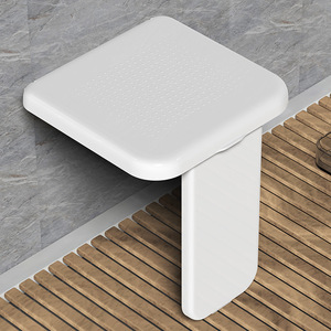 KS Bathroom <b>Folding</b> <b>Stool</b> Plastic Wall Mounted Shower Seat 220 Kg Load Capacity Modern Design For Elderly Safety - Product Image 2