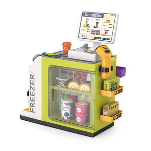 GIVELONG Carrito de Compras Multifuncional para Niños, <span class=keywords><strong>Juguete</strong></span> de Plástico con <span class=keywords><strong>Caja</strong></span> <span class=keywords><strong>Registradora</strong></span> y Características Realistas - Product Image 3