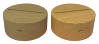 Câble USB et télécommande Veilleuse LED 3D Base tactile en bois acrylique ABS avec source d'alimentation par batterie pour chambre à coucher