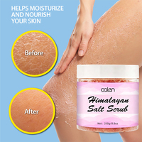 Exfoliant au sel marin à base de plantes, marque privée, hydratant blanchissant naturel, vitamine C pour un nettoyage en profondeur, gommage visage et corps