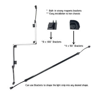 นีออน12ชิ้นที่ยึดแม่เหล็กที่แข็งแรง2x15.7in สีรุ้ง RGB พีซีไฟ LED แถบ5V 3-PIN ออร่าซิงค์กิกะไบต์ฟิวชั่น RGB <span class=keywords><strong>MSI</strong></span> <span class=keywords><strong>MSI</strong></span> Mystic - Product Image 3