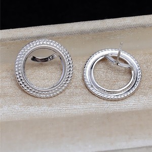 ถาดเงินแท้ S925 สำหรับใส่ไข่มุก 9.7 มม. เมเบ้ 13.3 มม. อุปกรณ์ตกแต่งต่างหู DIY ชิ้นส่วนถาดเปล่าสำหรับทำเครื่องประดับเงิน 5408 - Product Image 2