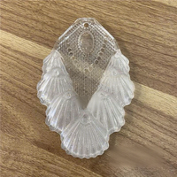 Accessoires de lustre en cristal de luxe léger, panneaux ovales en verre mat transparent, style français tendance