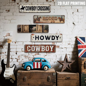 Letreros Decorativos <span class=keywords><strong>de</strong></span> Pared Estilo Vaquero Vintage, Decoración Rústica para el Hogar - Product Image 2