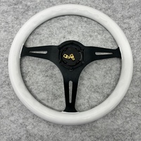 Leaders Universal Hot Selling 350mm en bois massif blanc 4cm Deep Dish JDM Racing Drift Volant