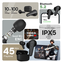 Auriculares Inalámbricos Bluetooth con ENC y Sonido HiFi para Juegos