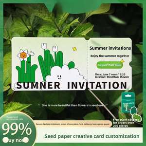 Semences écologiques personnalisées pour papier à planter pour les entreprises et les cartes de remerciement Cartes postales et livrets d'emballage à couverture rigide - Product Image 2