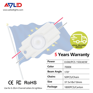 Mini taille, entrepôt européen, stock disponible, 37,5x18x7,8 mm, 0,6 W/pièce, 150 lm/W, module LED unique pour signalisation - Product Image 2