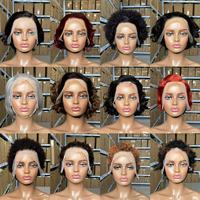 Perruque Courte Bouclée 13x4 Full Lace Front à Prix Abordable, Perruque Courte à Dentelle Haute Définition pour Femmes Noires, Sans Colle, Perruque Brésilienne