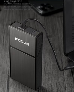 Briquet USB électrique rechargeable avec logo personnalisé à <span class=keywords><strong>prix</strong></span> abordable Étui à cigarettes en métal rechargeable avec briquet - Product Image 6