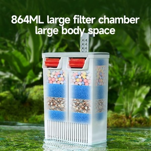 Biofiltración de cascada YEE, bajo nivel de agua para agua dulce, agua salada, tanque de peces, reptil, camarón, Rana, Tortuga, filtro de tanque - Product Image 3