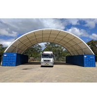 Abri Conteneur Préfabriqué Extérieur en Toile PVC Industrielle Haute Résistance, Grande Taille, Résistant au Feu pour Entrepôt de Stockage