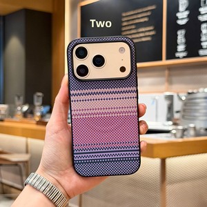 <span class=keywords><strong>Coque</strong></span> magnétique antichoc en fibre <span class=keywords><strong>de</strong></span> carbone Kevlar pour iPhone 17 Pro Max, compatible avec la série iPhone 17, texture fibre <span class=keywords><strong>de</strong></span> carbone - Product Image 1