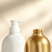 Flacon de shampoing de luxe pour hôtel, 500 ml, grande capacité, rose gold/or/argent, flacon de lotion, flacon de parfum, flacon cosmétique en plastique
