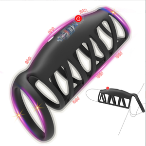 Draadloze mannelijke masturbatie speeltjes voor koppels, <span class=keywords><strong>penis</strong></span> seksuele hoes, ejaculatie verlenging, vibrerende condoom, cock rings - Product Image 1