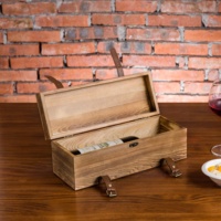 Boîte à vin vintage en bois brun réutilisable personnalisée, porte-bouteille unique, boîte cadeau, boucles en similicuir, fermeture à loquet, suspension murale
