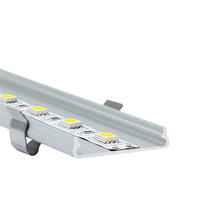 Extrusion en aluminium pliable de profil de LED incurvé par LS-083 20*4MM 6063 pour la coupe en aluminium de profil de LED de forme de U de conception de plafond léger