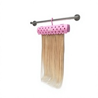 Support et organisateur pour extensions capillaires, support de perruque, clips adhésifs, ruban adhésif - Matériau ABS rose, robuste pour le tressage, le coiffage et les voyages