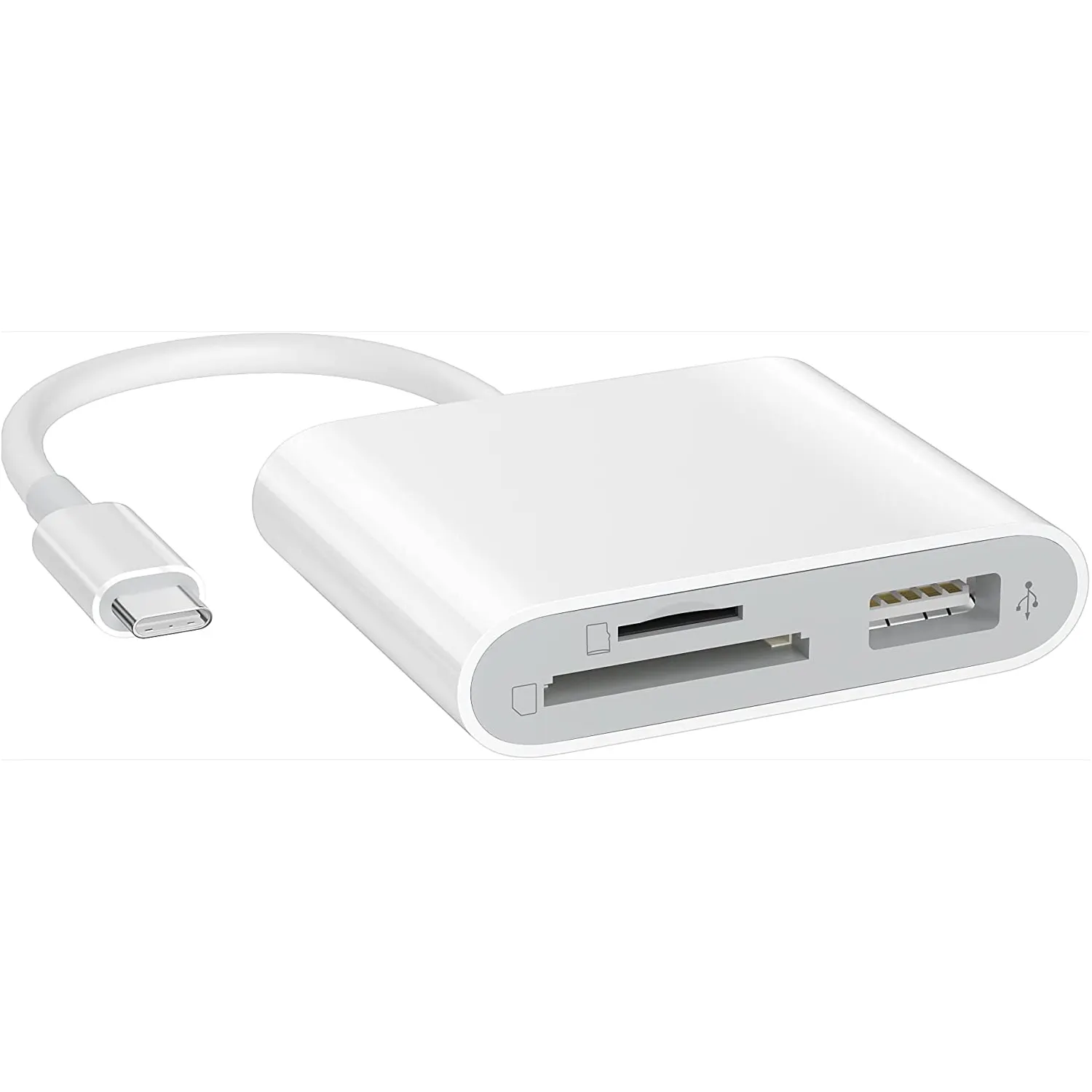 USB C SD TF 메모리 카드 리더, iPad Pro, Pro/Air, Chromebook, 3-in-1