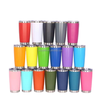 Gobelet de voyage personnalisé avec logo, couleur au choix, 20 oz, 30 oz, tasse à café à double paroi, thermos isotherme pour le bureau, le camping