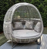 Alta calidad moderno marco de aluminio Silla de ratán sofá cama Hotel jardín ocio al aire libre piscina-amigable mimbre tumbona barato