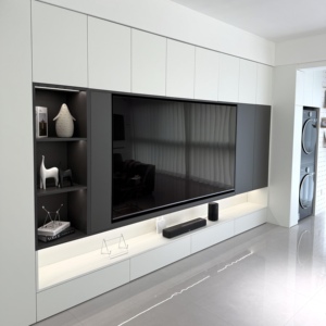 Chimenea Eléctrica Decorativa Moderna para Sala de Estar con Pantalla LED, <span class=keywords><strong>Clase</strong></span> de Eficiencia Energética <span class=keywords><strong>A</strong></span>, Tamaño Personalizable - Product Image 1