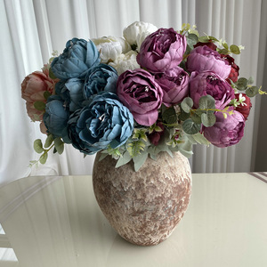 Bouquet de pivoines artificielles Suzume II, 47 cm, fleurs en soie, décoration de mariage, centre de table, ornement de salon - Product Image 3