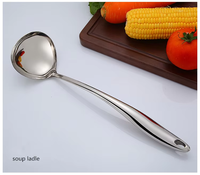 Top vente en acier inoxydable à long manche louche à soupe accessoires de cuisine ustensiles de cuisine outils outil en métal Durable