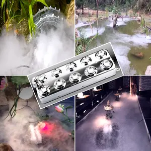 10 testa generatore di nebbia atomizzatore di nebbia in acciaio inossidabile paesaggio giardino spruzzatore industria ad ultrasuoni umidificatore serra Fogger