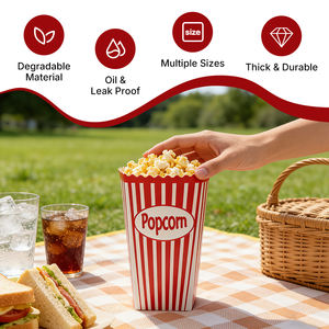 Boîtes de rangement pour pop-corn en promotion, boîtes personnalisées avec logo imprimé, boîtes à pop-corn au sel biodégradables, boîtes géantes pour pop-corn - Product Image 3